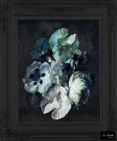Wallpaper Fleur Blue-Framed